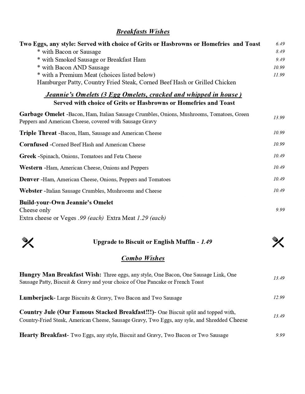 Jeannies Eustis Jeannies Restaurants